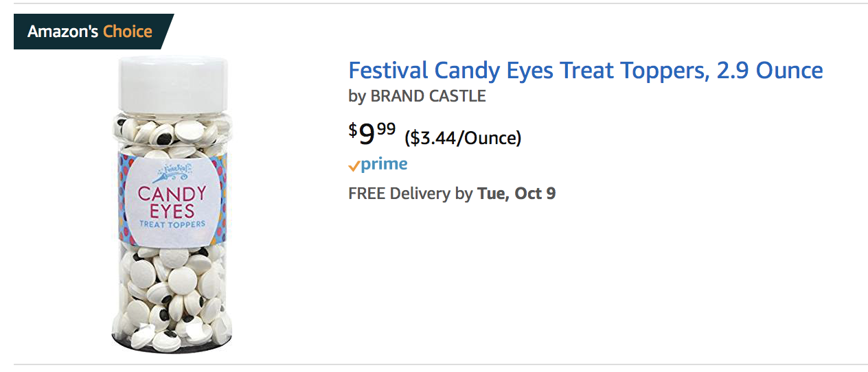 Festival Candy Eyes Treat Toppers - 2.9 Oz